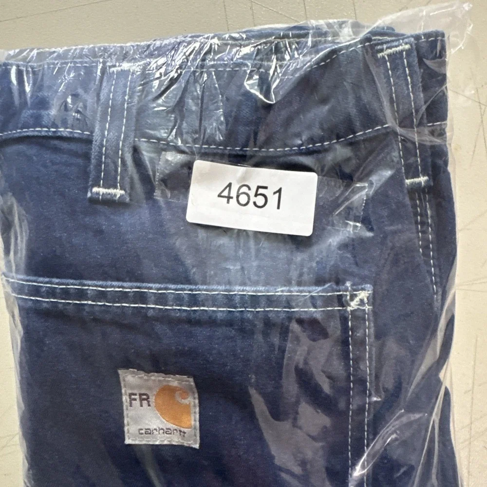 Carhartt FR Carpenter Jeans Mens 36x34 (36x32) Workwear Rugged Dark Wash Denim